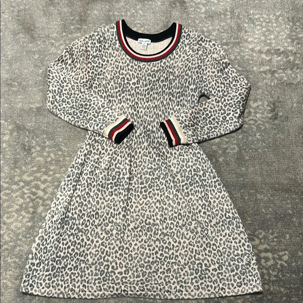 Splendid Stylish Leopard sweater Print Kids Dress